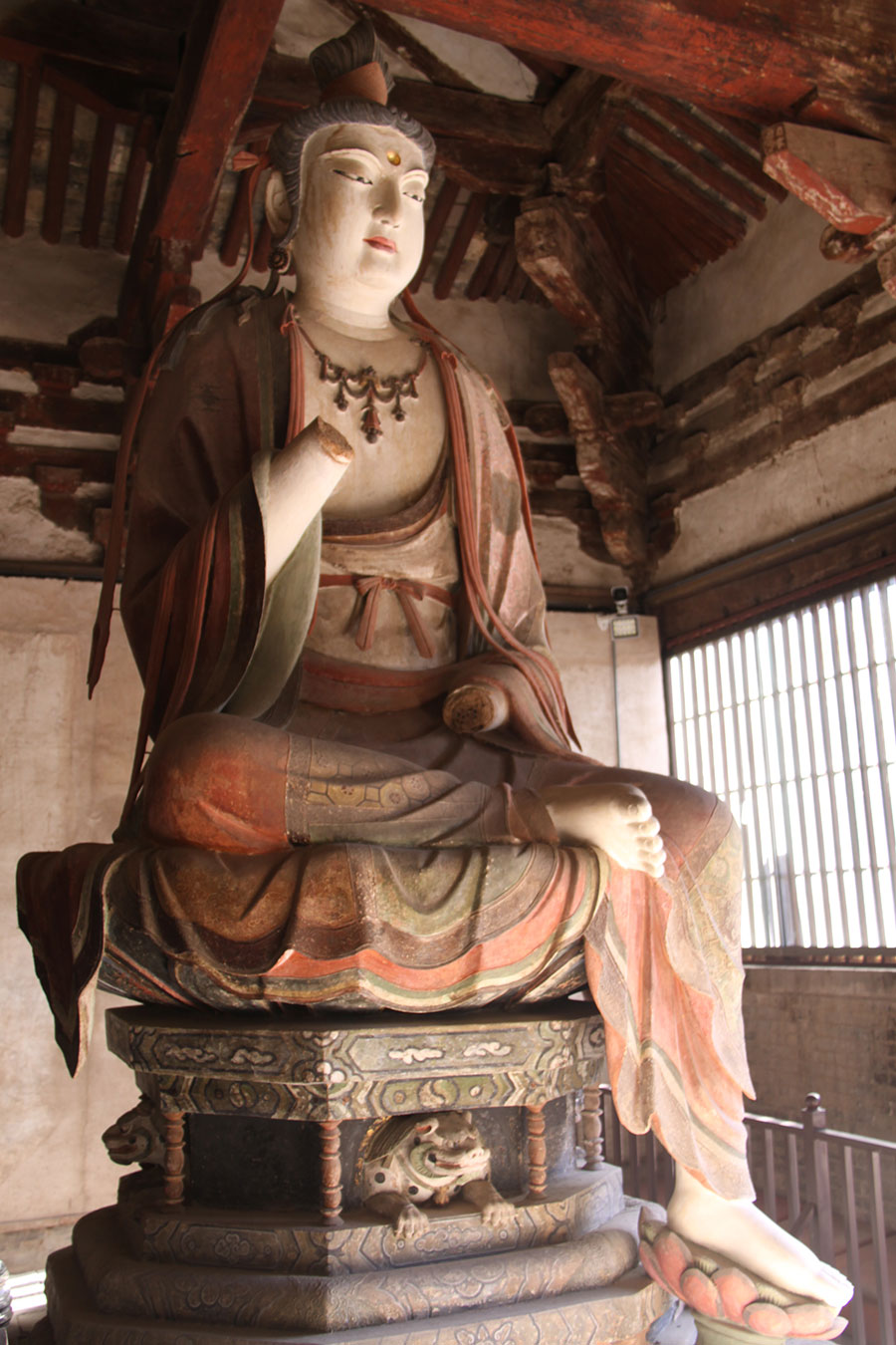 上寺释迦殿彩塑（文殊塑像）