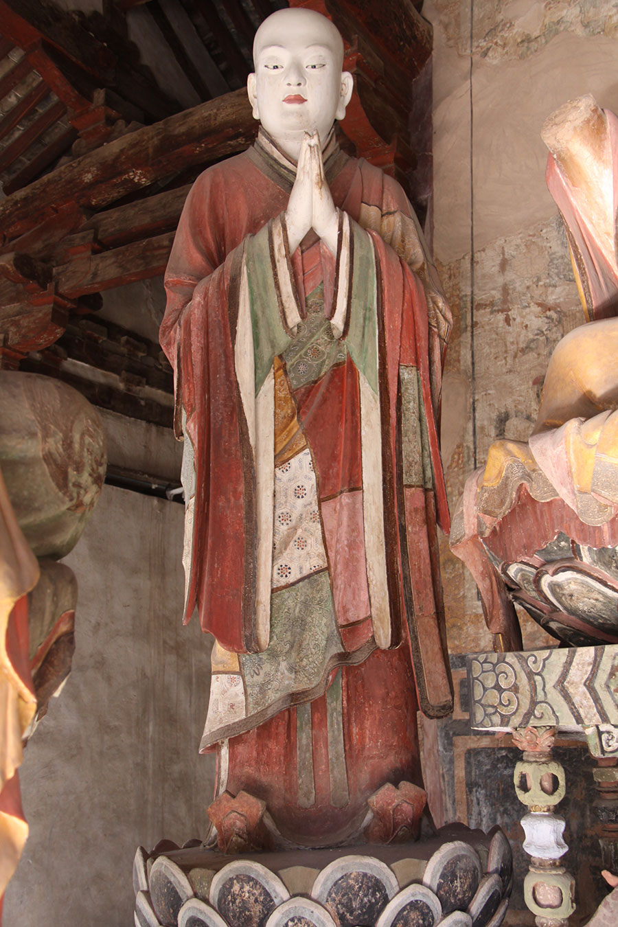 上寺释迦殿彩塑（阿难塑像）